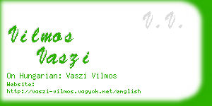 vilmos vaszi business card